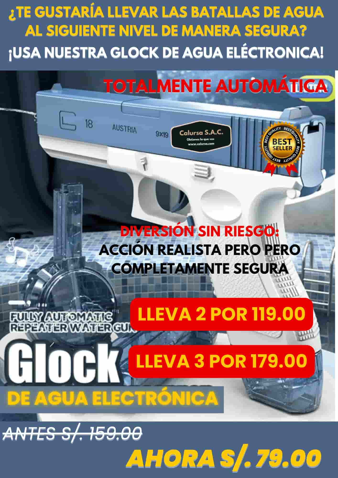 Glock de Agua Electrónica Calursa